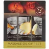 Edible Massage Oil Gift Set Box - 2 Fl. Oz. Bottles - Banana, Mango, Pineapple Lubes & Essentials Earthly Body