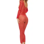 Crotchless Bodystocking - One Size - Red Teddies & Bodysuits Rene Rofe
