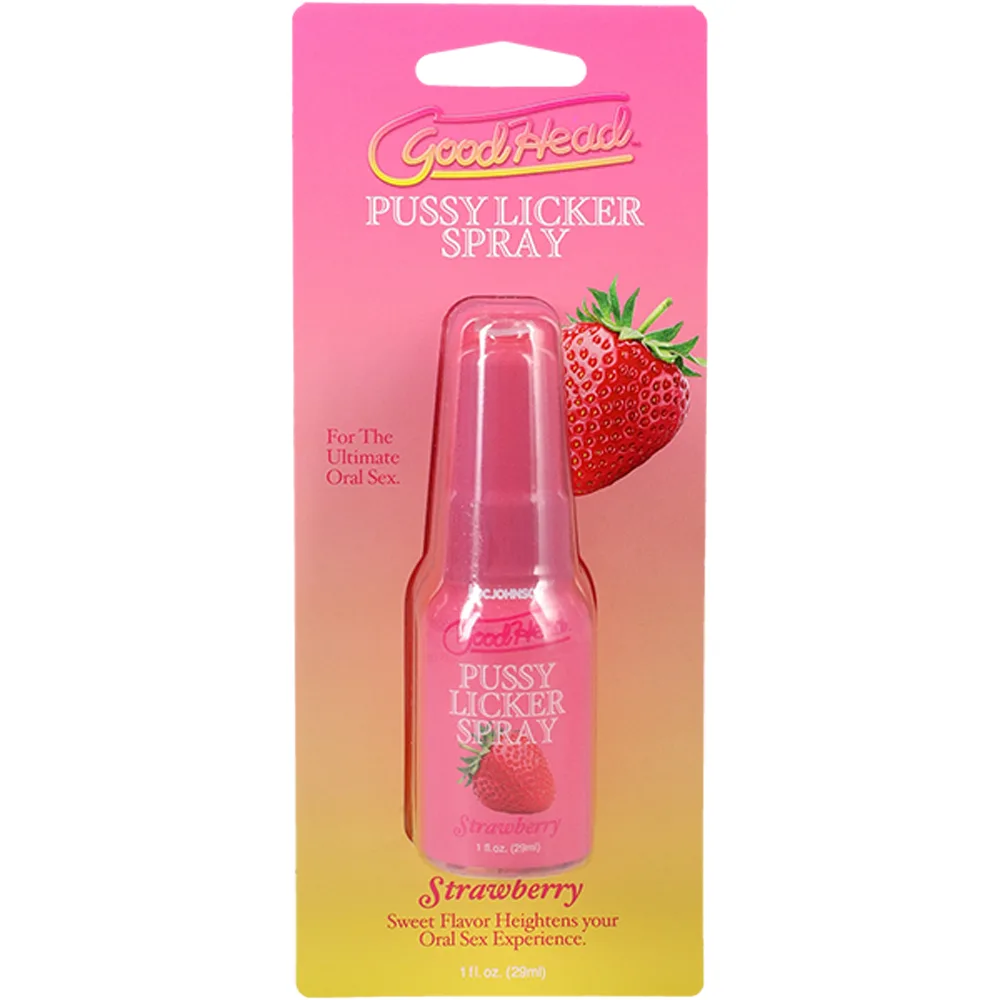 Goodhead Pussy Licker Spray Strawberry 1 Fl Oz Festival & Rave Doc Johnson