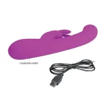 Lamar Led Digital Display Rabbit - Fuchsia Vibrators Pretty Love