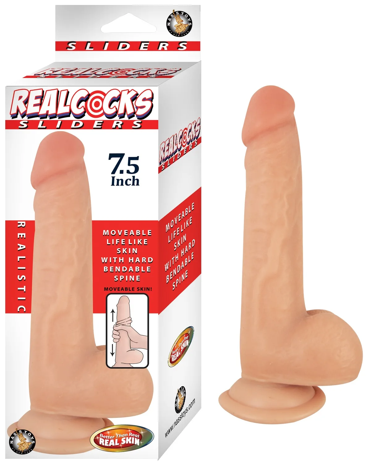 Realcocks Sliders - 7.5 Inch - Flesh Dildos Nasstoys