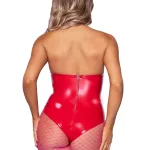 Vinyl Bodysuit - Large - Red Costumes Leg Avenue