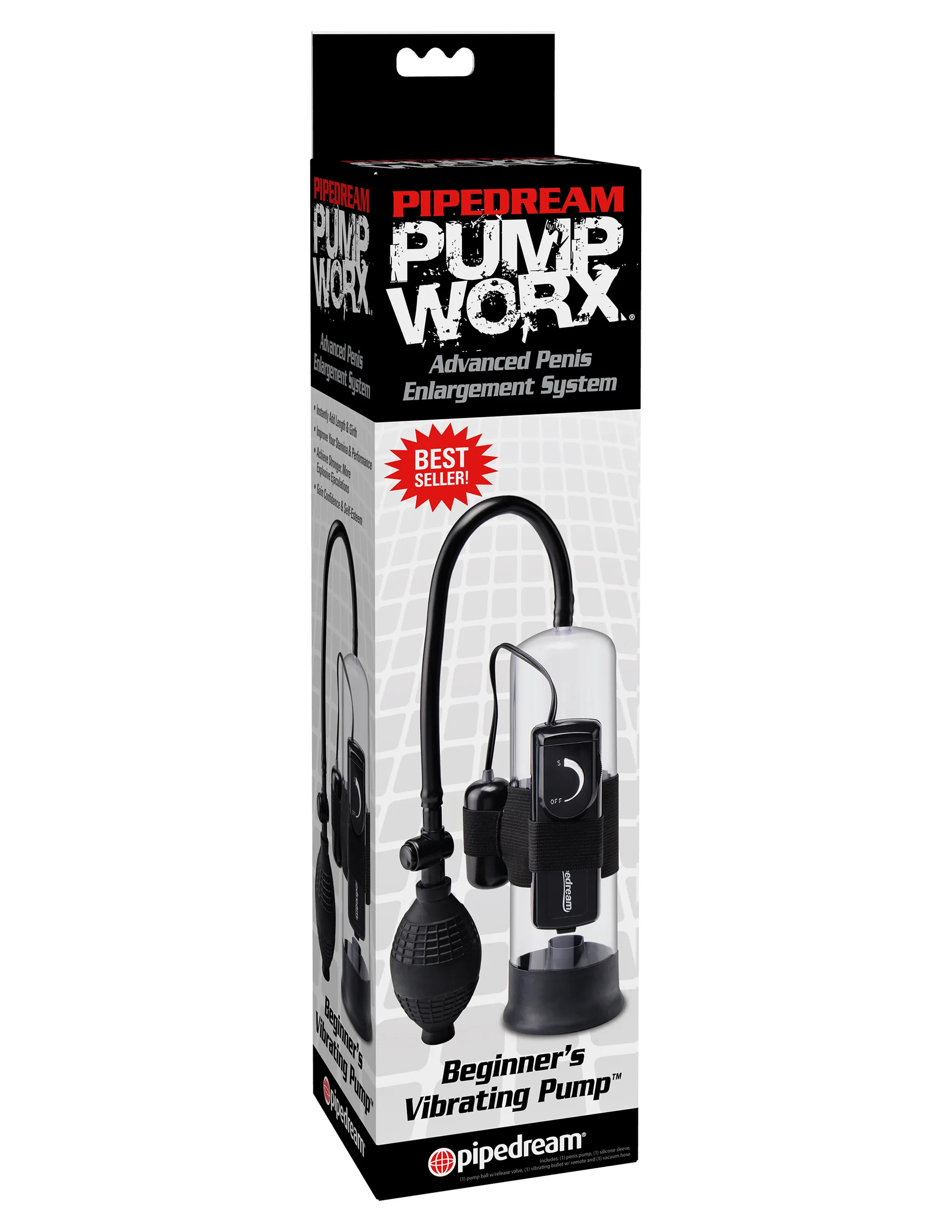 Pump Worx Beginners Vibrating Pump - Black Vibrators Pipedream