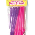 Super Fun Penis Party Straws Party Supplies | Accessories Little Genie