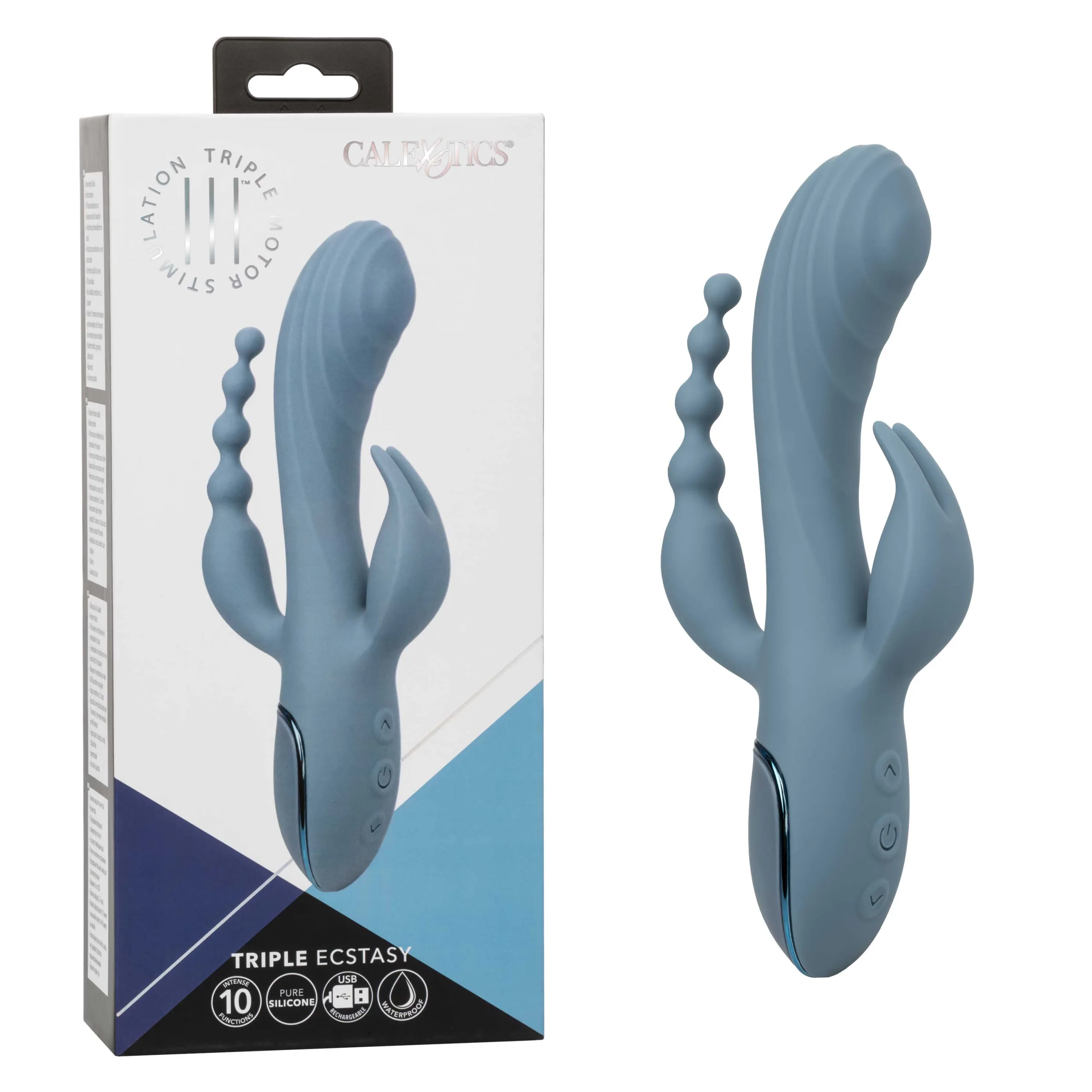 Iii Triple Ecstasy - Blue Vibrators CalExotics