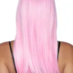 24 Inch Long Straight Bang Wig Pink Costumes Leg Avenue
