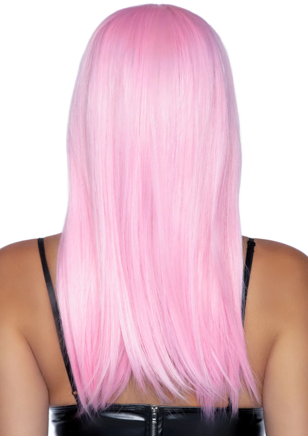 24 Inch Long Straight Bang Wig Pink Costumes Leg Avenue