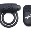 Bang - Silicone Cock Ring and Bullet With Remote Control - Black Vibrators XR Brands