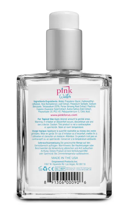 Pink Water Water-Based Lubricant 4 Oz. 120ml Lubes & Essentials Gun Oil Pink Lubricant