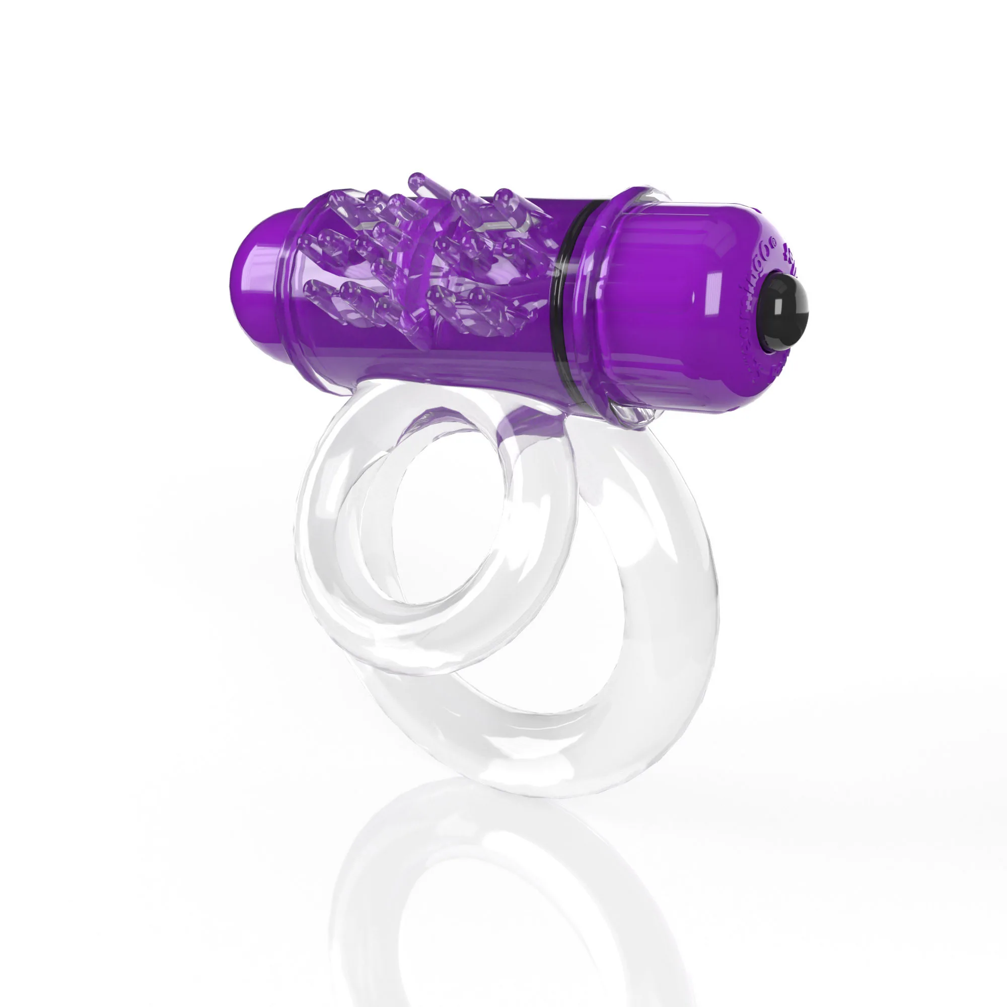 Screaming O 4t - Double O 6 Super Powered Vibrating Double Ring - Grape Cockrings | Cockrings W/Clit Stimulators Scream…