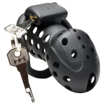 Lock Down Chastity Cage - Black Cockrings | Cockcage XR Brands