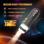 Quantumx Triple Action Automatic Stroker - Black Strokers & Pumps Blush