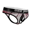 Cock Pit Net Cock Ring Thong - S/ M - Burgundy Panties & Thongs Male Power