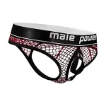 Cock Pit Net Cock Ring Thong - S/ M - Burgundy Panties & Thongs Male Power