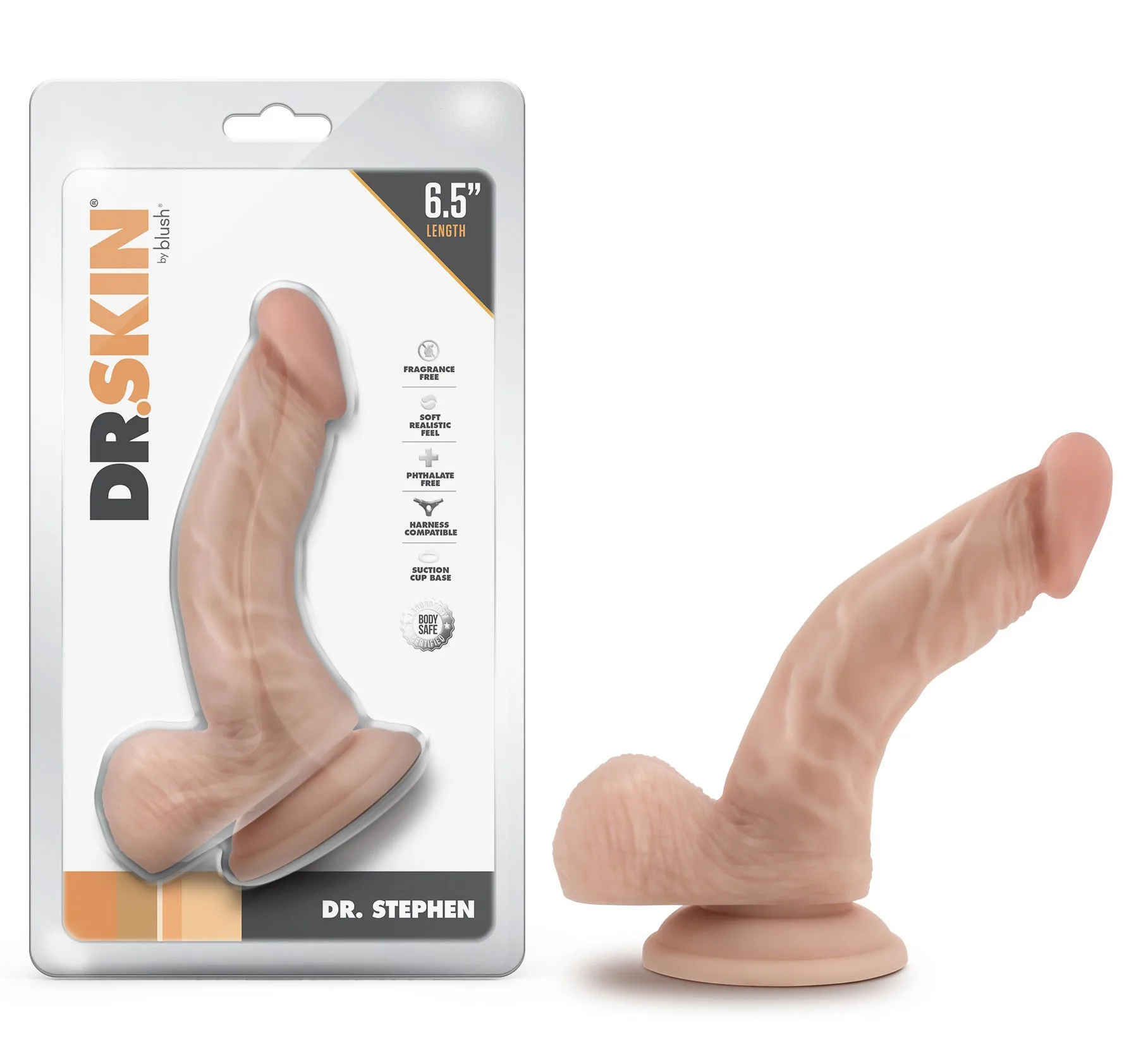 Dr. Skin - Dr. Stephen - 6.5 Inch Dildo With Balls - Beige Dildos Blush