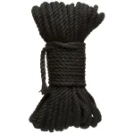 Merci - Bind and Tie - 6mm Hemp Bondage Rope - 50 Feet - Black BDSM & Kink Doc Johnson