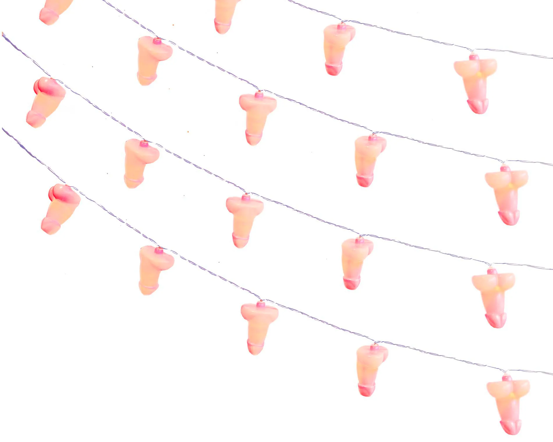 Glitterati Penis String Lights - 20 Lights Novelty Little Genie