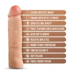 Performance Plus 2 Inch Silicone Penis Xtender - Beige Penis Extension & Sleeves | Non-Vibrating Blush