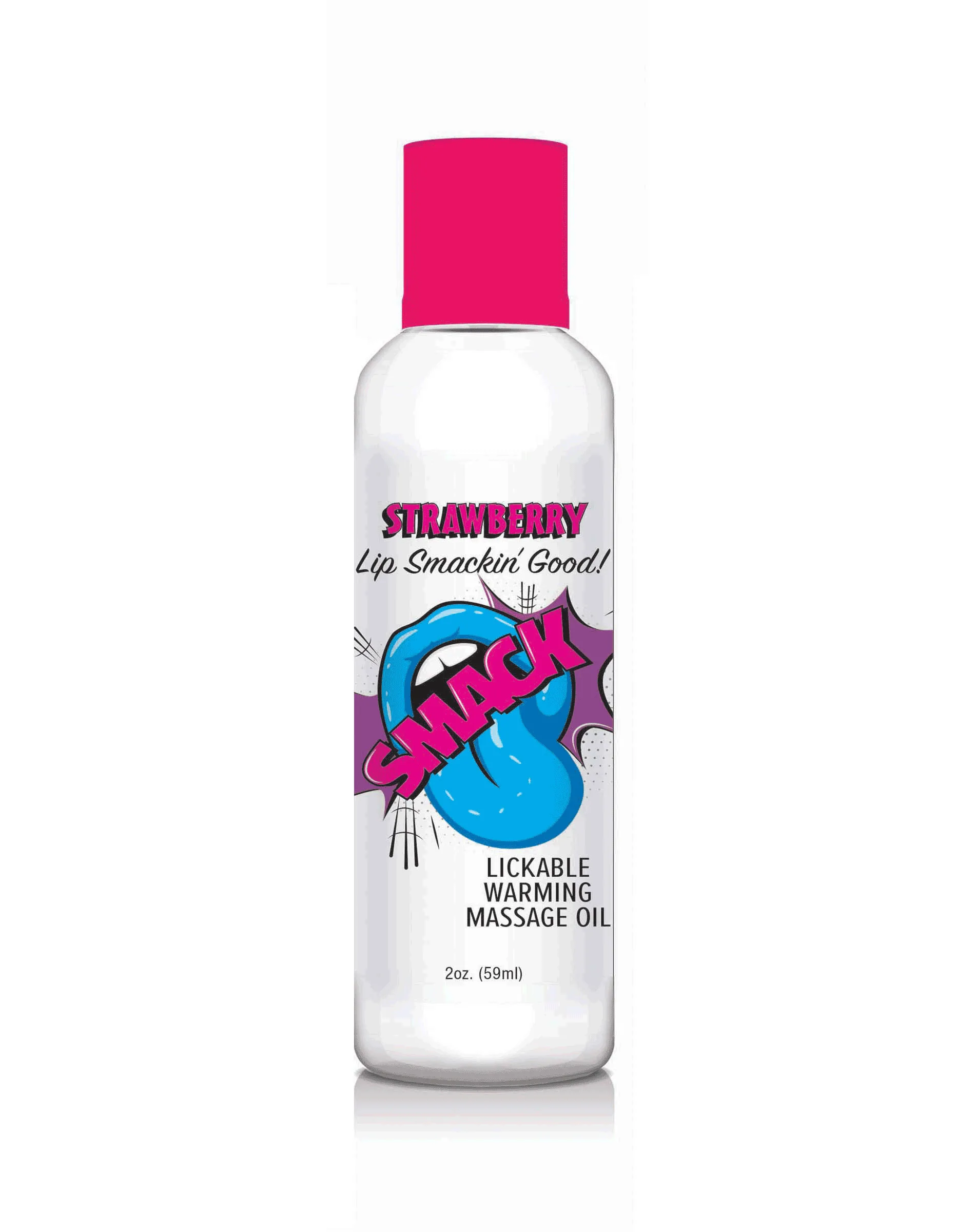 Smack Warming and Lickable Massage Oil - Strawberry 2 Oz Lubes & Essentials Little Genie