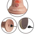 King Cock Elite 9 Inch Vibrating Silicone Dual Density Cock With Remote - Light Dildos Pipedream