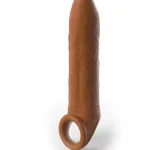 Fantasy X-Tensions Elite Uncut 7 Inch Extension Sleeve With Strap - Tan Enhancers Pipedream