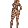Crotchless Bodystocking - One Size - Black Teddies & Bodysuits Pink Lipstick
