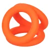 Alpha Liquid Silicone Tri-Ring - Orange Orange Enhancers CalExotics