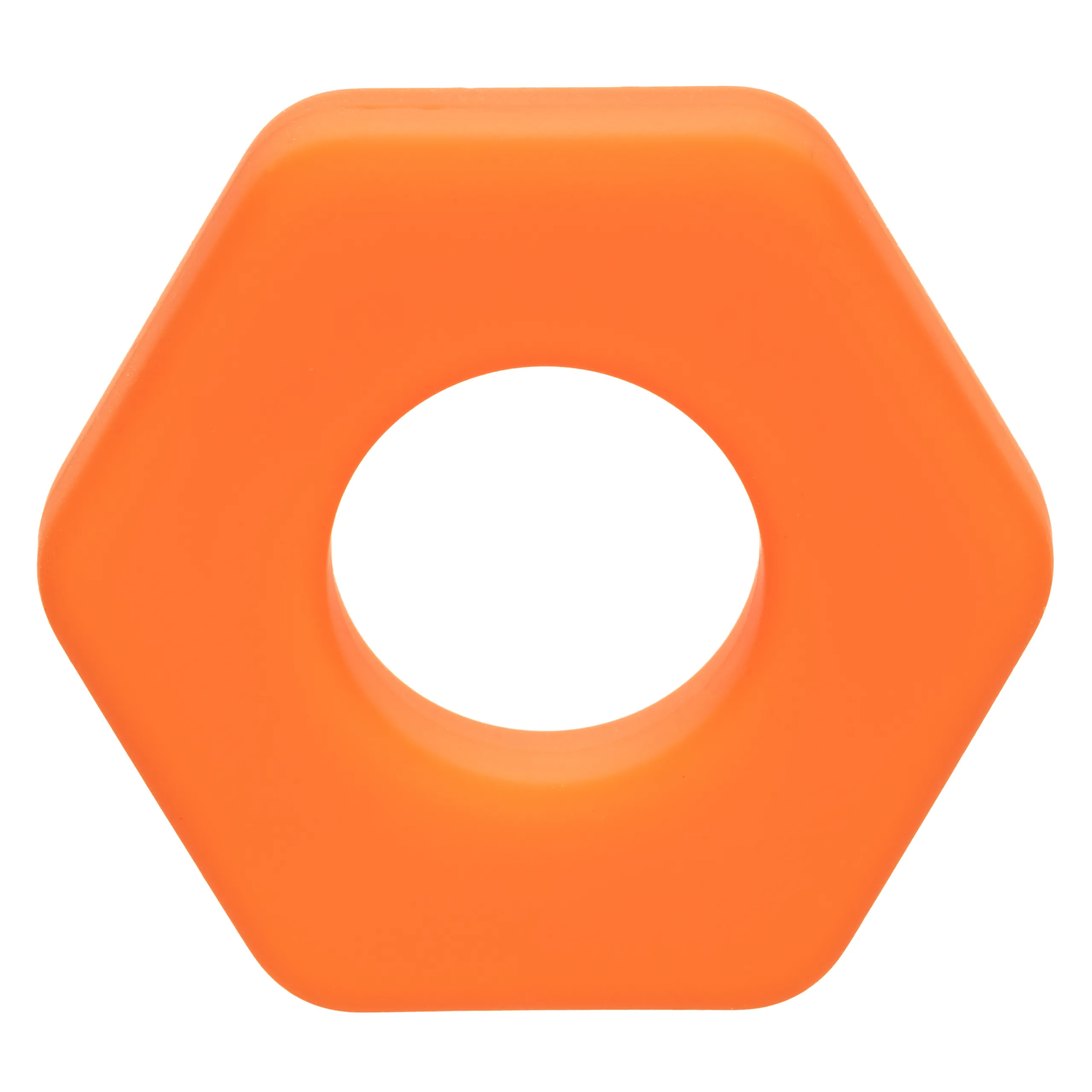 Alpha Liquid Silicone Prolong Sexagon Ring - Orange Enhancers CalExotics