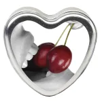 Edible Heart Candle - Cherry - 4 Oz. Lubes & Essentials Earthly Body