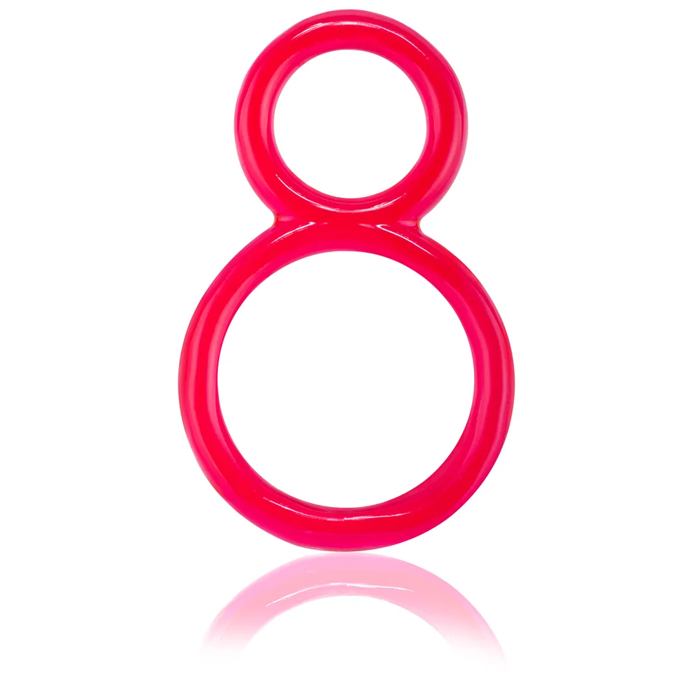 Ofinity Double Ring - Red Cockrings | Cockrings W/Dual Straps Screaming O
