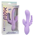 Flex Bend and Hold Triple Rumbler - Purple Vibrators CalExotics