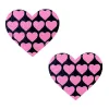 Pink Heart Neon Valentines Black Glitter Heart Nipple Cover Pasties Robes & Sleepwear Neva Nude