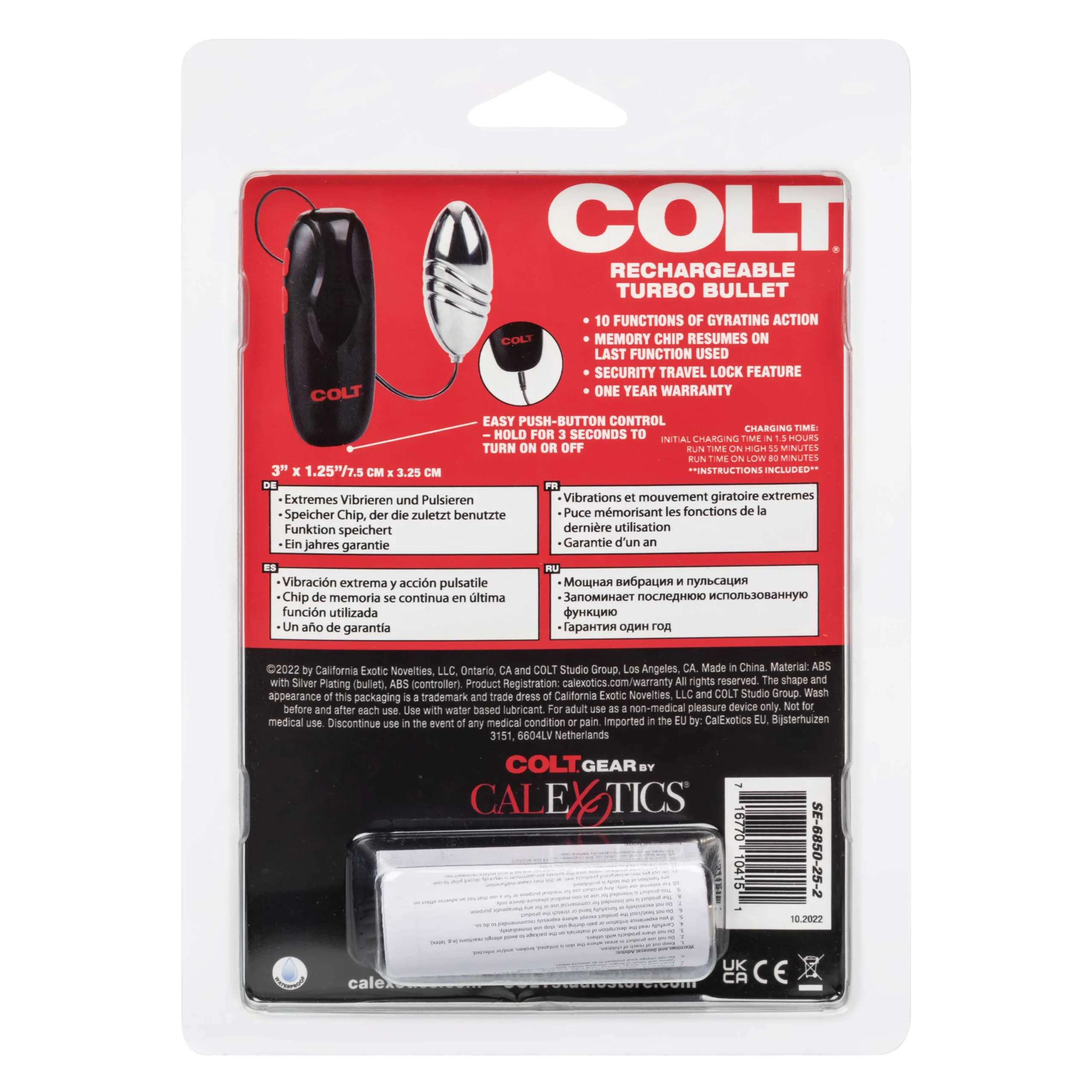 Colt Rechargeable Turbo Bullet - Silver Festival & Rave CalExotics