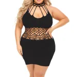 Rich B Phase Dress - Queen Size - Black Robes & Sleepwear Pink Lipstick