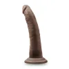 Dr. Skin Glide 7.5 Inch Self Lubricating Dildo - Chocolate - Dildos Blush