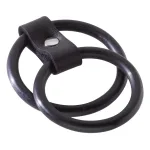 Nitrile Dual Cock Ring - Black Cockrings | Cockrings W/Dual Straps Spartacus