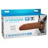 Fantasy X-Tensions Elite 6" Silicone Hollow Strap Dual Density Brown Dildos Pipedream