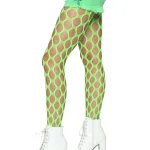 Jumbo Pothole Net Tights - Neon Green - One Size Hosiery & Garters Leg Avenue