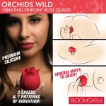 Orchids Wild Vibrating Pinpoint Rose Tickler - Red Lubes & Essentials XR Brands