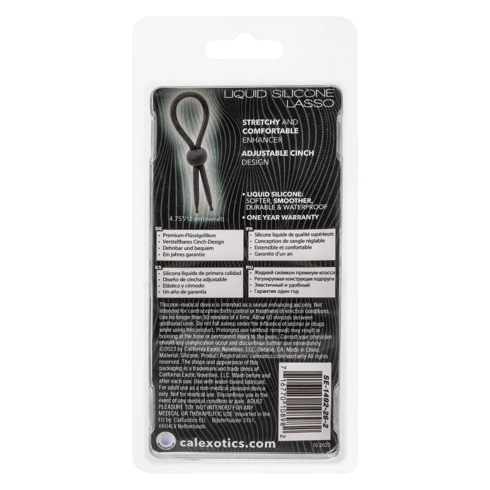 Alpha Liquid Silicone Lasso - Black Enhancers CalExotics