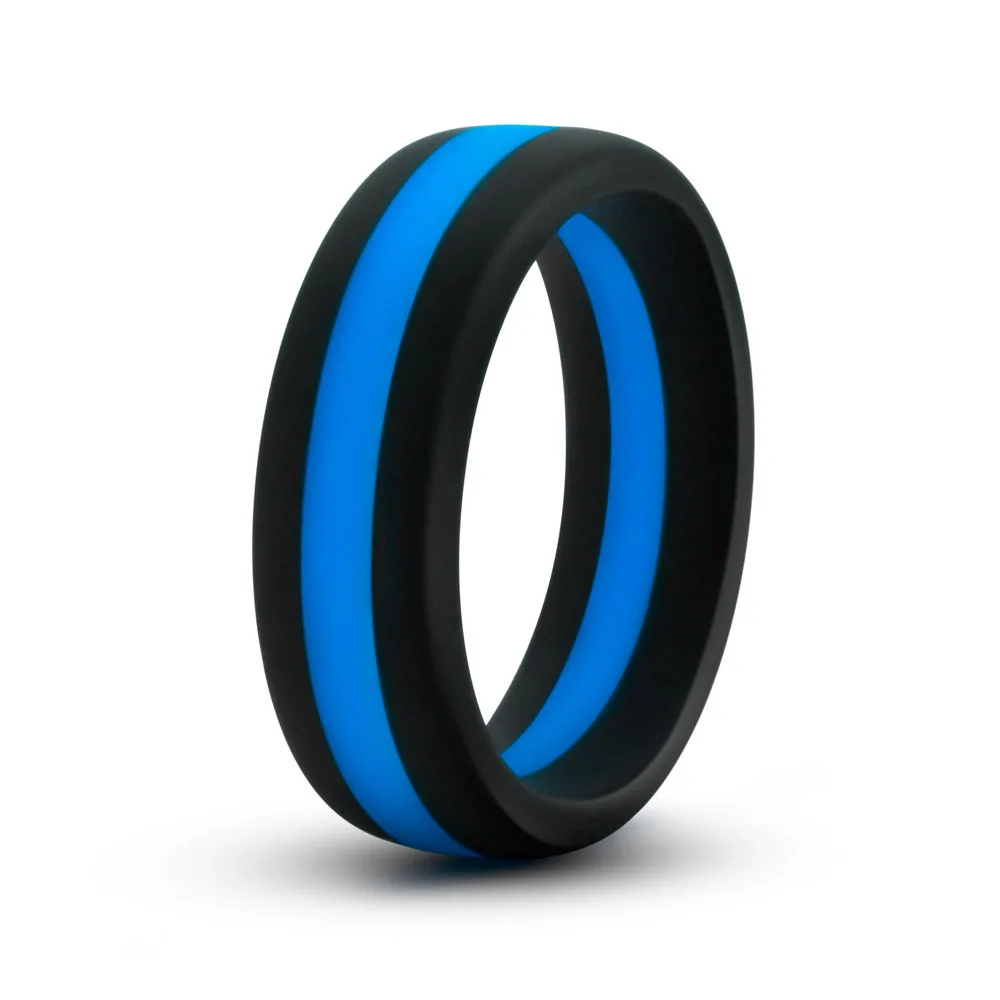 Performance - Silicone Go Pro Cock Ring - Black/blue/black - Image 2