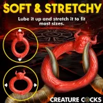Beast Mode Silicone Cock Ring - Red Enhancers XR Brands
