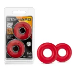 Stay Hard - Donut Rings Oversized - Red Cockrings | Ball Stretchers & Spreaders Blush