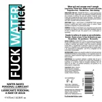 Fuck Water Thick 16oz Clear Water Based Lubricant Lubes & Essentials Fuck Water