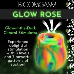 Glow Rose Glow-in-the-Dark Rose Clit Stimulator - Rainbow Lubes & Essentials XR Brands