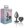 Rainbow Heart Gem Gunmetal Metal Plug - Sm Anal Play Viben