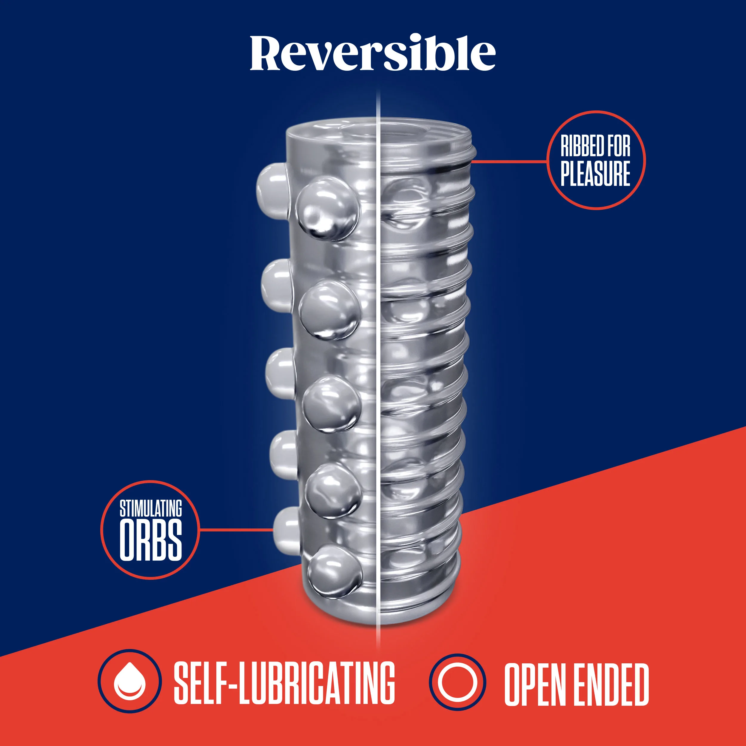 Rize - Swich - Glow in the Dark Self -Lubricating Stroker - Clear Strokers & Pumps Blush