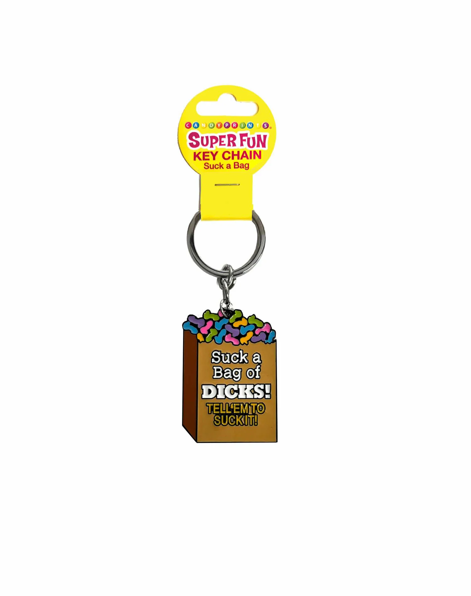Super Fun Key Chain, Suck a Bag of Dicks Novelty Little Genie