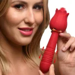 Bloomgasm Racy Rose Thrust and Lick Vibrator - Red Vibrators XR Brands