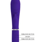 Prescott Super Soft Rabbit Silicone Vibrator - Purple Vibrators Pretty Love